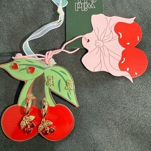 Wild Fable Multicolor Cherry Earrings with Gold Details 3 Pairs